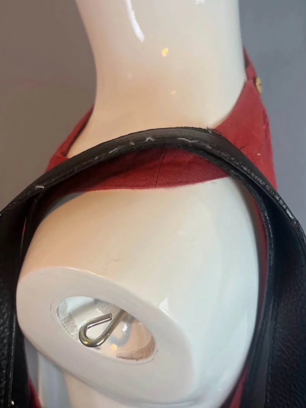 Michael Kors Fulton Black Leather Satchel Shoulder Bag Gold MK Circle Logo Hobo